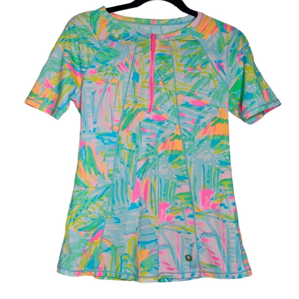 Lilly Pulitzer XS Upf 50+ Luxletic Kalani Sunguard Top Tennis Golf Active Preppy